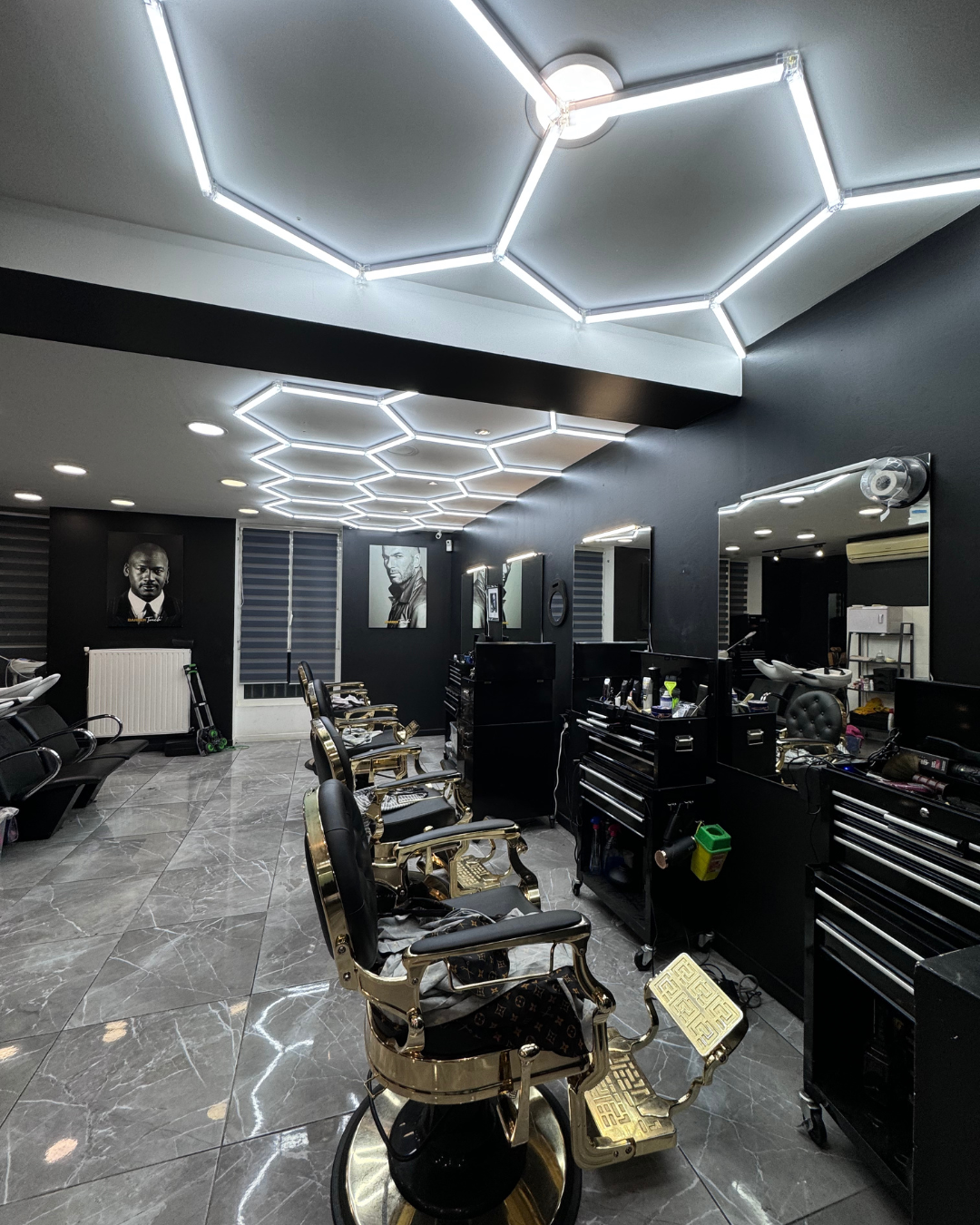 Plafond LED en Hexagone