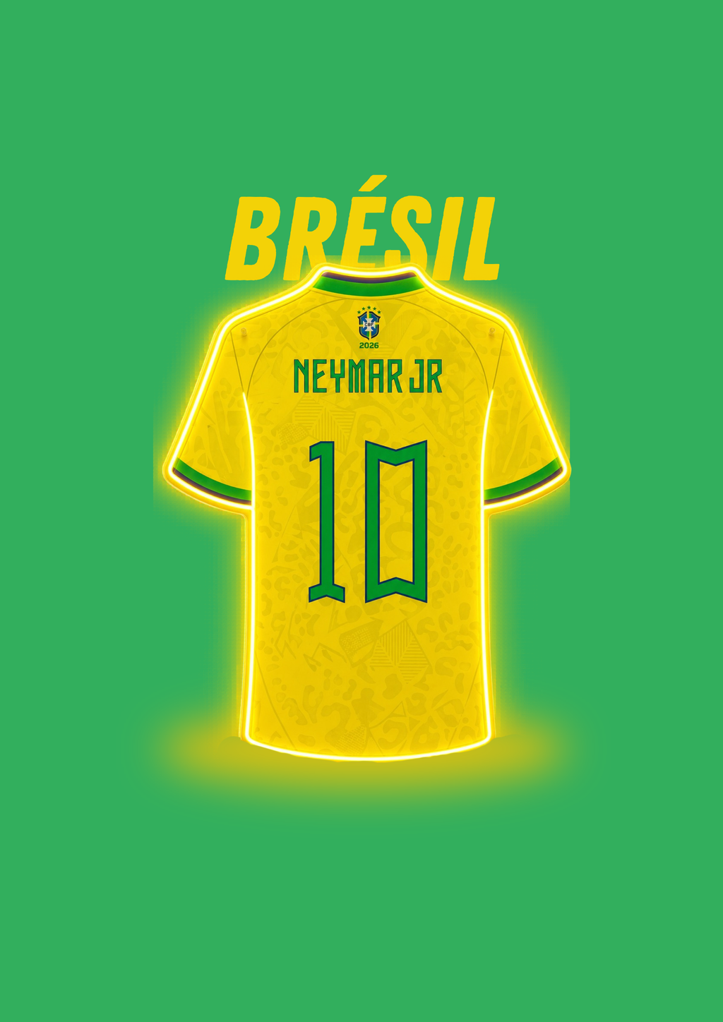 Néon Maillot de football Coupe du monde