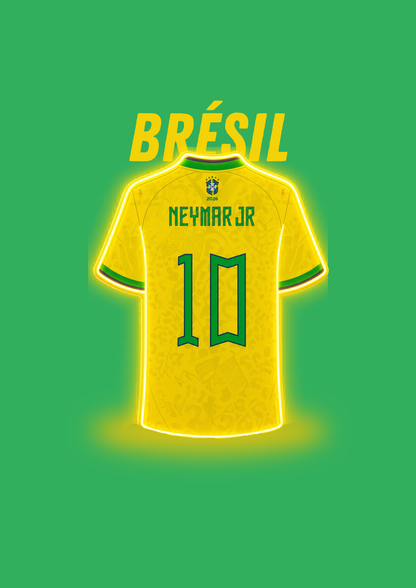 Néon Maillot de football Coupe du monde