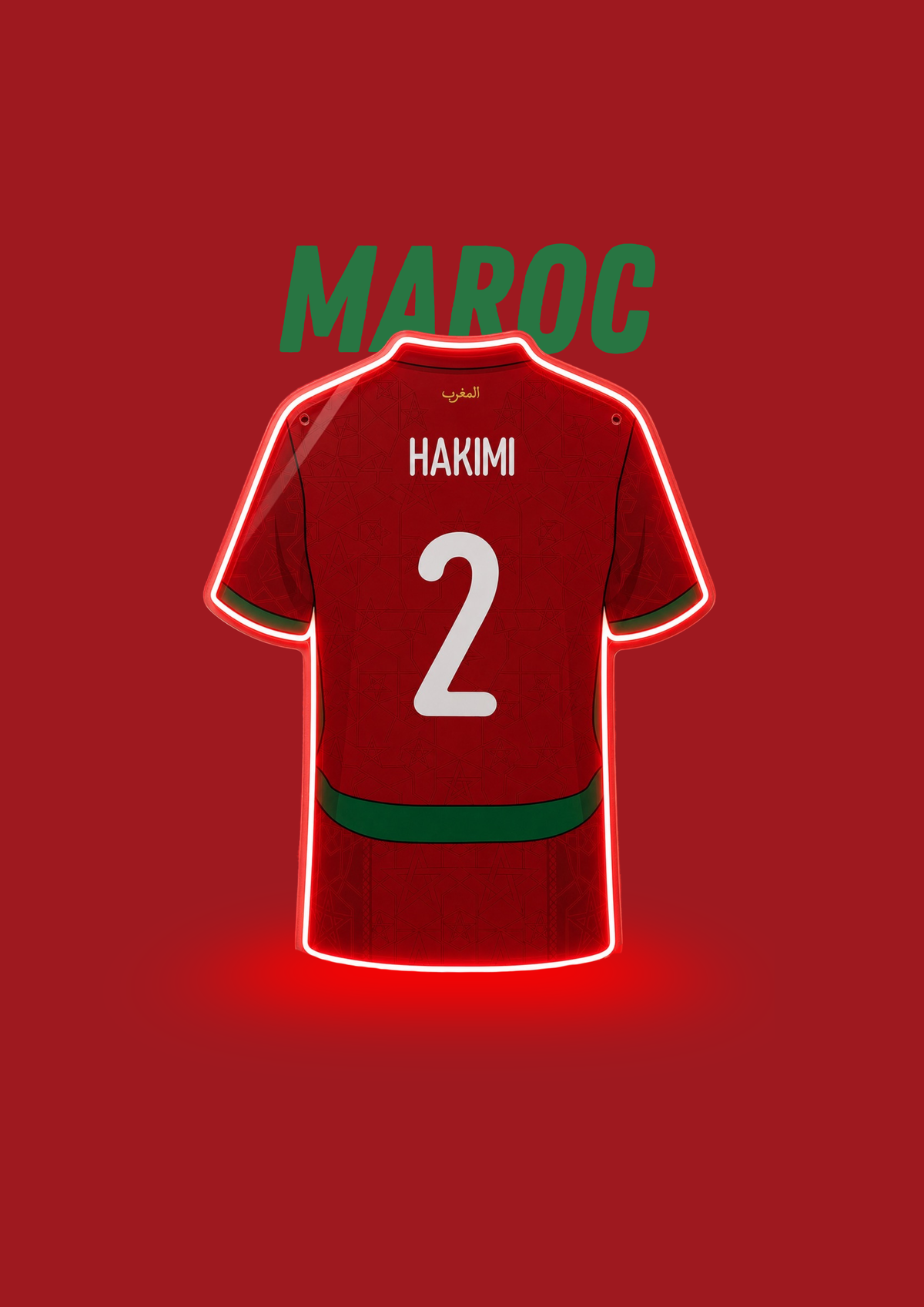 Néon Maillot de football Coupe du monde